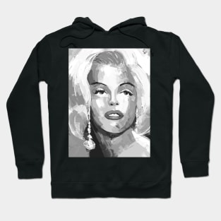 Marilyn Black and White 3 Hoodie